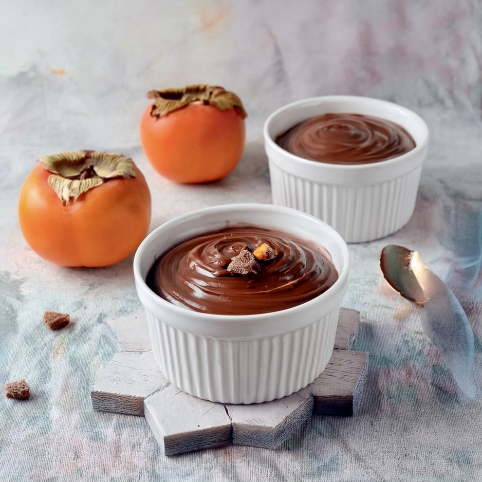 Crémeux au chocolat et Kaki