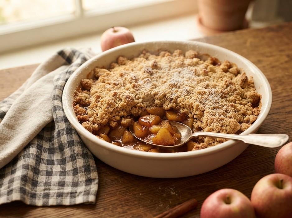 Croustade aux pommes et à l’érable